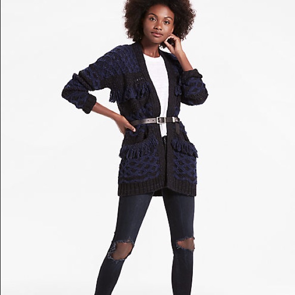 Lucky - Stevie Cardigan in Navy + Black - Picture 3 of 4